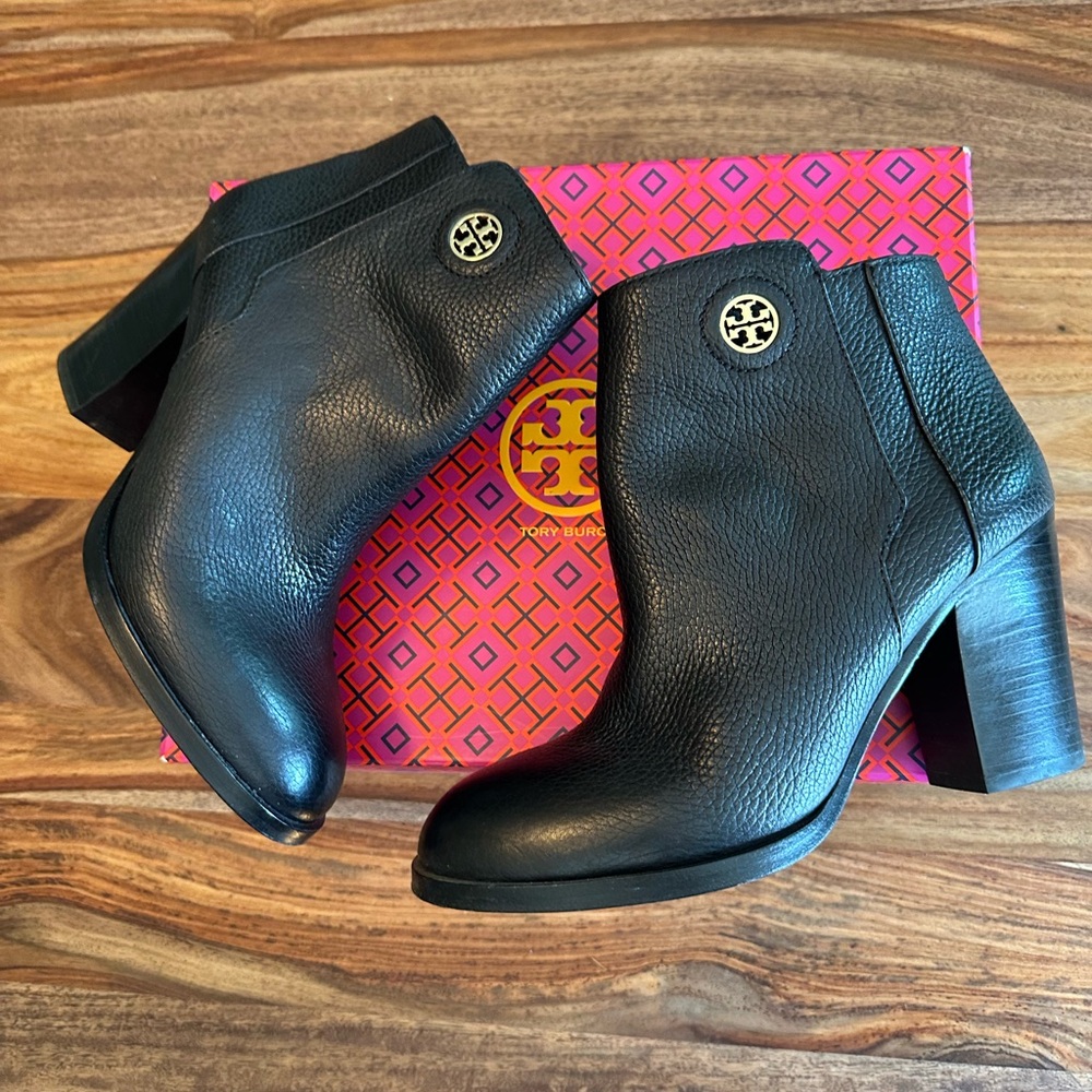 Tory Burch Black Junction 85mm Leather Booties